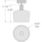 Access Lighting Port Nine Chardonnay, Chardonnay LED SemiFlush, Brushed Steel Finish, Seeded Glass 63147LEDD-BS/SDG - alternate 2